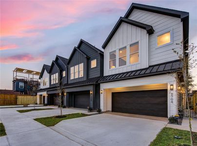 Welcome to Fox Street Grove! Private oversized driveways and 2-car garages. No HOA, no management fee, no shared driveway! This is the LAST DEVELOPMENT of this kind in East Downtown after changes to City of Houston's building regulations passed in November 2023 (future projects will all be shared driveways).