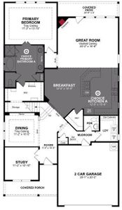 Beazer Homes Valencia on the Lake Blackburn Floorplan.