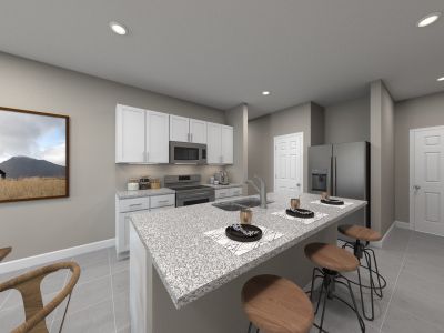 Spacious Kitchen with Work Island