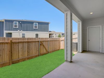 Spend some time outside on the back patio.