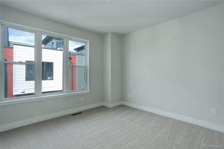 Bedroom suite on first level gets bright morning light