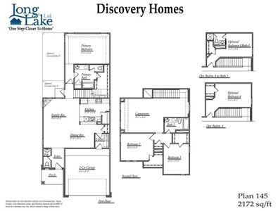 Plan 145 features 4 bedrooms, 3 full baths, 1 half bath and over 2,100 square feet of living space.