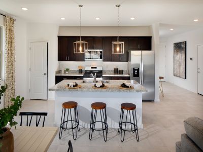 The Cedar's kitchen as modeled at Hurley Ranch.