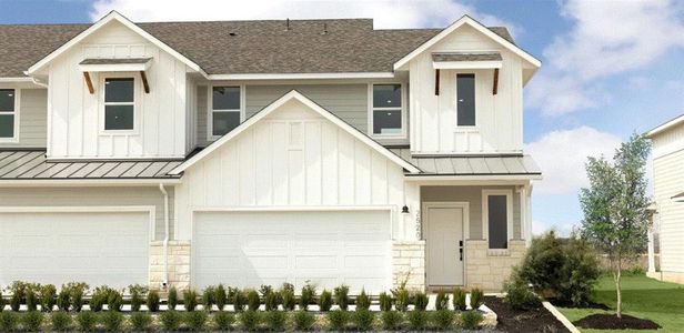 New construction Townhouse house 2567 Jack Nora Way, Round Rock, TX 78665 Andrew Plan- photo 0