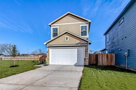 This striking two-story home combines traditional elegance with modern functionality. The crisp exterior and newly planted greenery add to its pristine appeal, while the spacious driveway provides ample parking for guests.