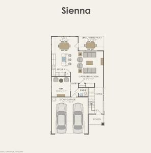 Photo of Pulte model home with same floor plan, not of actual home listed.