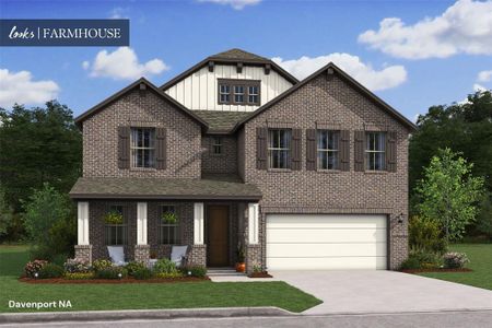 New construction Single-Family house 14222 Hay Meadow Ln, Needville, TX 77461 Davenport- photo 0