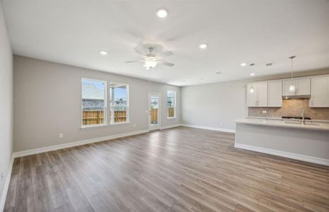 Spacious gathering room*real home pictured