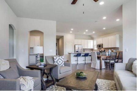 Photo of Pulte model home with same floor plan, not of actual home listed.