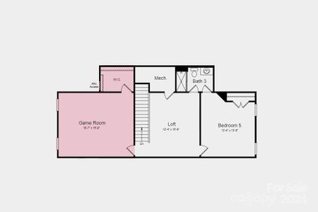 Second Floor Plan - Structural options added include: spacious walk-in shower to the owner's bathroom, fireplace to the great room, sunroom with a cover patio, and loft with a game room upstairs