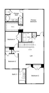 This floor plan features 4 bedrooms, 2 full baths, 1 half bath and over 2,500 square feet of living space.