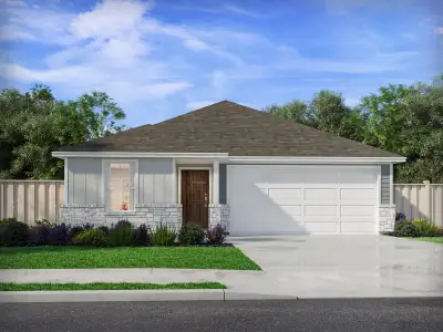 New construction Single-Family house 320 Gristmill Rd, Burnet, TX 78611 plan The Briscoe (820) - image