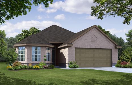 Elevation A with Stone | Concept 1503 at Summer Crest in Fort Worth, TX by Landsea Homes