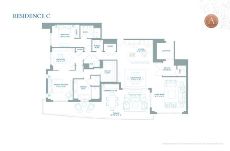 New construction Condo house 4714 N Flagler Dr, Unit 803, West Palm Beach, FL 33407 plan RESIDENCE C - image 4