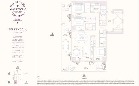 New construction Condo house 3501 Ne 1St Ave, Miami, FL 33137 plan Residences 05 - Levels 31-47 - image
