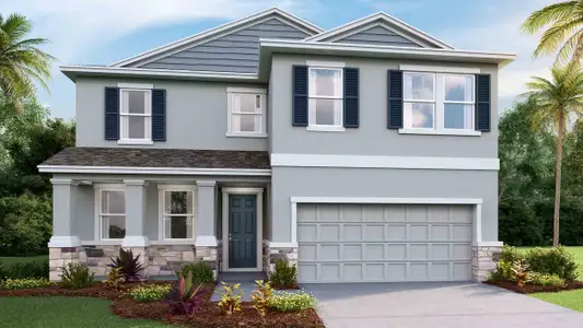 New construction Single-Family house 17504 Acorn Drop Rd, Land O' Lakes, FL 34638 plan Coral - image
