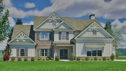 New construction Single-Family house 1531 Willowbend Pl, Monroe, GA 30655 plan (GA)Woodmont A.1 3 Side Entry - image