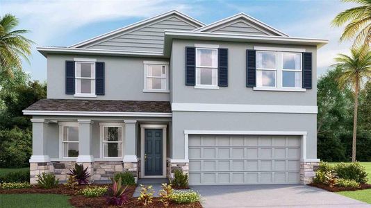 New construction Single-Family house 17504 Acorn Drop Rd, Land O' Lakes, FL 34638 plan Coral - image