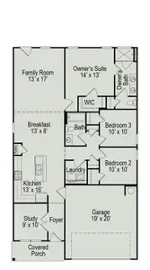 New construction Single-Family house 805 Apple Blossom Dr, La Marque, TX 77568 plan The Piedmont - image