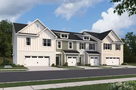 New construction Townhouse house 2216 Bright Shore St, Raleigh, NC 27610 plan Reynolds - End Home - image