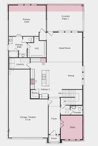 Structural options added include; Gourmet kitchen, extended primary suite and covered patio, mud set shower at primary bath, and study.