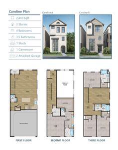 New construction Single-Family house 949 Blackshire Ln, Houston, TX 77055 plan The Caroline - image 3