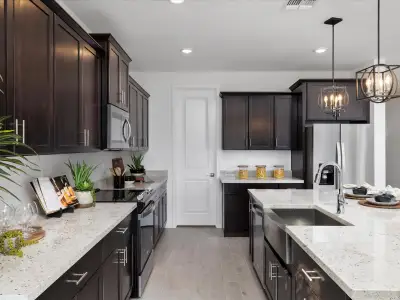 Kitchen in Lark Floorplan modeled at Allure Vista