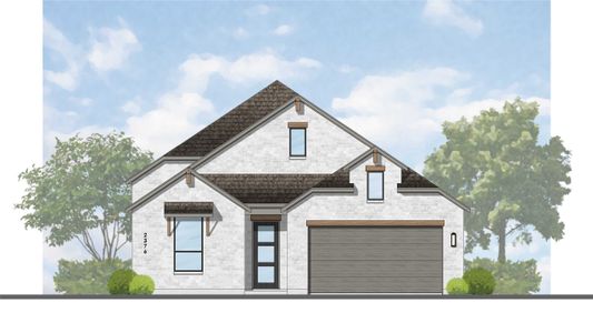New construction Single-Family house 1709 Morning Mist Dr, Georgetown, TX 78628 plan Hampton - image