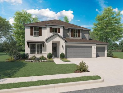 New construction Single-Family house 336 Yellowstar Ln, Lavon, TX 75166 plan Wimbledon | 3-Car Garage Trails of Lavon - image