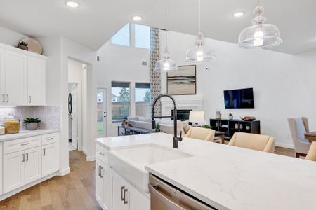 Kitchen with apron-front sink