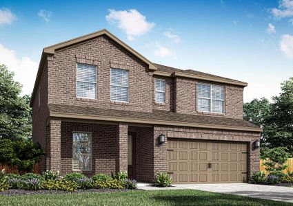 The Starling is a beautiful two story home with brick.