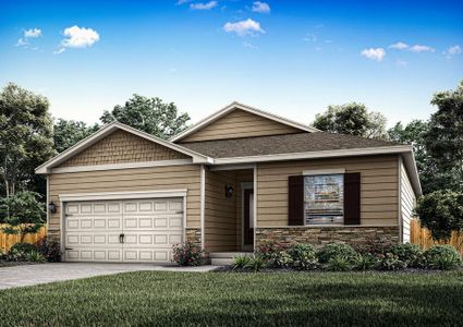 The beautiful Pike floor plan is a one-story home.