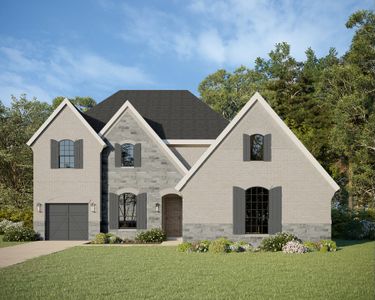 Plan 694 Elevation C with Stone Representative Rendering