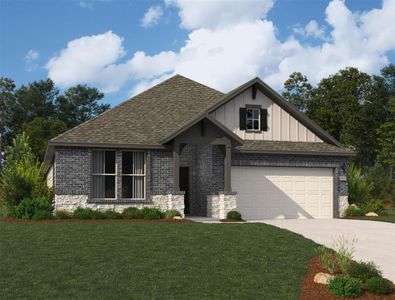 New construction Single-Family house 25562 W Blackwater Creek Trl, Magnolia, TX 77355 Edison- photo 0