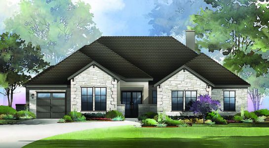 New construction Single-Family house 216 Bold Sundown, Liberty Hill, TX 78642 plan Riviera - image