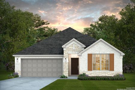 New construction Single-Family house 12227 Black Hat, San Antonio, TX 78254 Dayton- photo 0