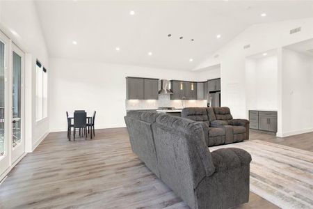 Family Room open to the Kitchen.