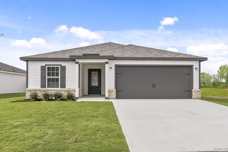 New construction Single-Family house 16033 Delgado Hls, Lytle, TX 78052 Encino- photo 0
