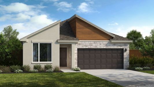 New construction Single-Family house 18407 Rhone River Drive, San Antonio, TX 78255 Upton- photo 0