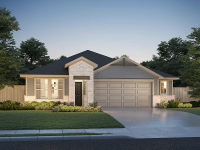 New construction Single-Family house 100 Basalt Bnd, Kyle, TX 78640 plan The Hughes (841) - image
