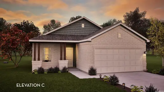 New construction Single-Family house 12923 Audrey Hbr, Von Ormy, TX 78073 plan Comal - image