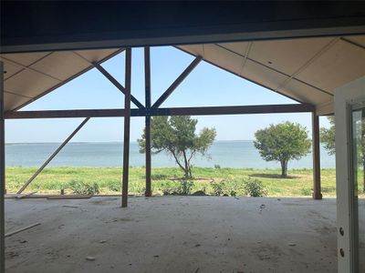 View of patio featuring a water view