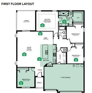 Melody C Floor Plan. Actual Home 3 car garage