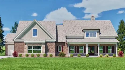 New construction Single-Family house 619 Shepherds Xing, Oxford, GA 30054 plan (GA) Bentley A.2 3 Side Entry - image