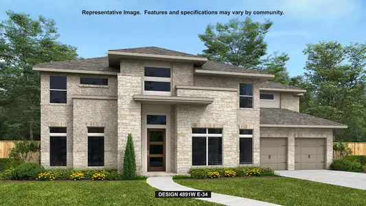 New construction Single-Family house 1309 Sunset Hill Wy, Georgetown, TX 78628 plan 4891W - image