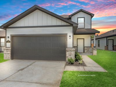 New construction Single-Family house 17243 King Eider Rd, Waller, TX 77484 Hampton- photo 0