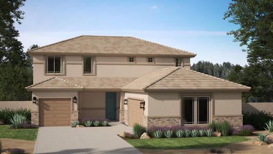 Desert Prairie Elevation with Optional Stone | Mazatal | Bentridge – Peak Series | Buckeye, AZ | Landsea Homes