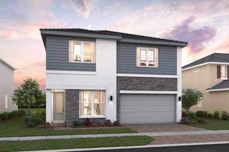 New construction Single-Family house 121 Parkside Wy, Royal Palm Beach, FL 33414 plan Rhodes II - image