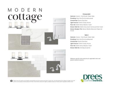 Modern Cottage Selection Sheet