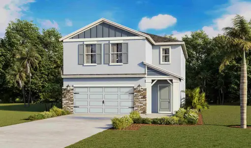 New construction Single-Family house 2371 Bender Dr, Zephyrhills, FL 33541 plan Elston II Modern - image